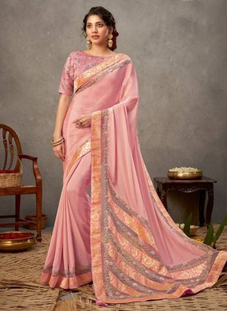 Baby Pink Colour Norita 41500 Series Arinya Mahotsav New Designer Festive wear Silk Saree Collection 41517